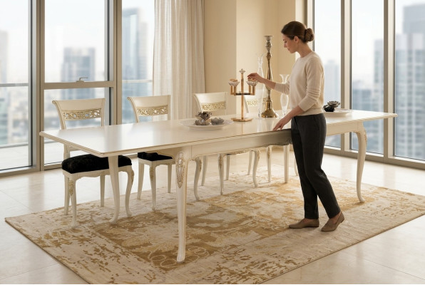 Muebles Mesas Sala de conferencias Comedor Mesa de comedor Lujo Madera Diseño de mesa de madera Maciza