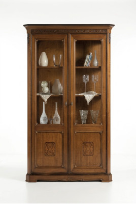 Mueble grande de madera marrón vitrina de lujo armario de vitrina diseño muebles italianos