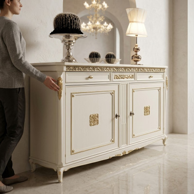 Comedor armarios Casa de campo aparador Independiente Madera Muebles Buffet Armario Nuevo
