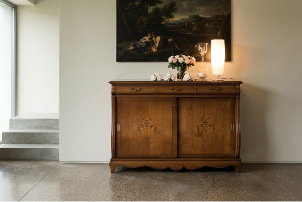 Buffet XL Cómoda Aparadores Gabinete Clásico Aparador Consola Estantería Madera