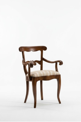 Silla tapizada con reposabrazos Sillón de lujo Silla Sillas Sala de estar Comedor Sillón