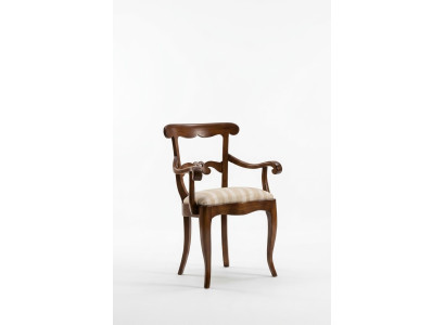 Silla tapizada con reposabrazos Sillón de lujo Silla Sillas Sala de estar Comedor Sillón