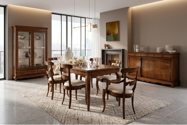 Muebles grupo de mesa + 6 sillas, conjunto de comedor de 7 piezas.