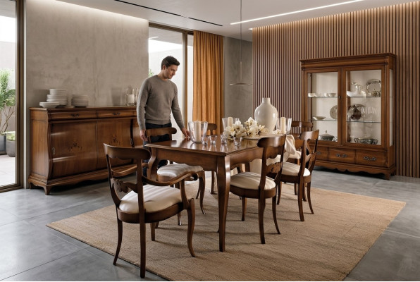 Comedor Sala de estar Mesas de comedor Mesas Muebles Mesa de comedor Madera natural Estilo retro