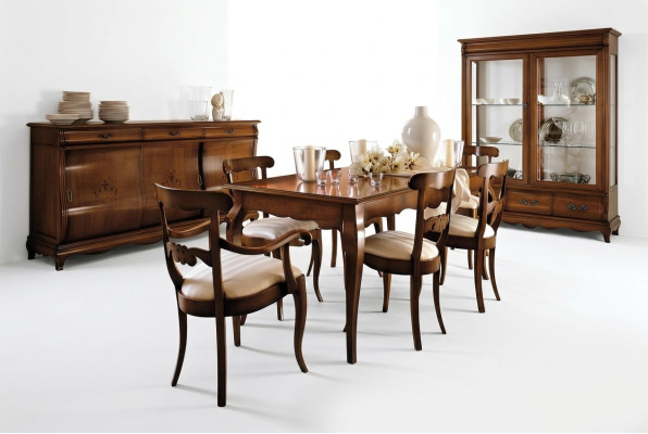 Comedor Sala de estar Mesas de comedor Mesas Muebles Mesa de comedor Madera natural Estilo retro