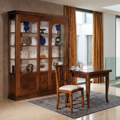 Vitrina de madera maciza para la sala de estar mueble aparador.