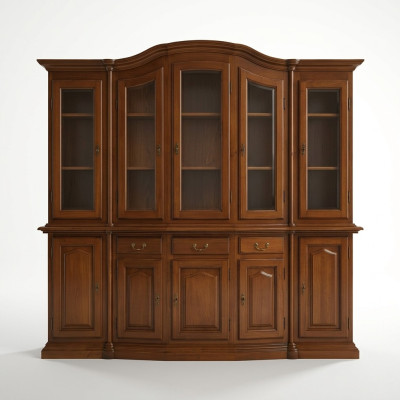 Muebles clásicos Estantes Armarios Vitrinas Vitrina xxl Armario de vidrio Aparador Madera