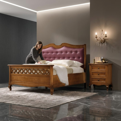 Mueble de madera nuevo italiano, diseño de consola de mesita de noche auxiliar.
