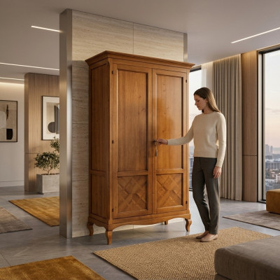 Armario Dormitorio Armario Madera Muebles Nuevo Armario Clásico Estilo Rural