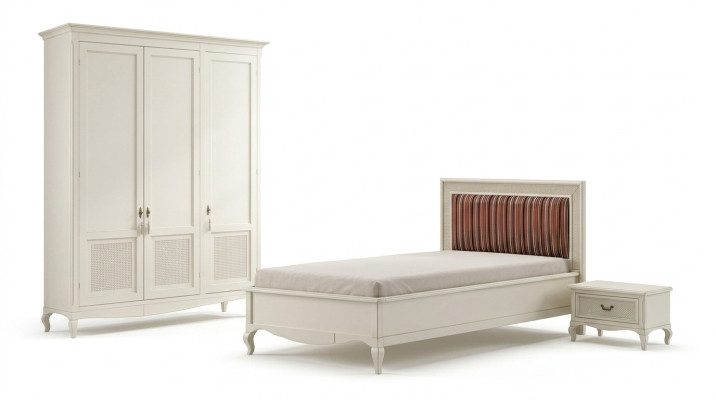 Muebles Nueva cama Mesita de noche 3 pzs. Set de dormitorio Diseño Art déco Camas de lujo