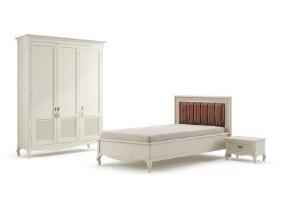 Muebles Nueva cama Mesita de noche 3 pzs. Set de dormitorio Diseño Art déco Camas de lujo