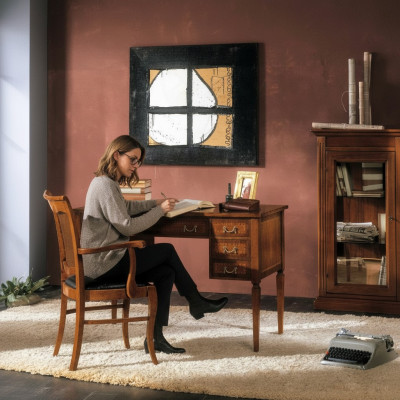 Muebles Escritorio Madera maciza Mesas Muebles italianos Escritorio Oficina Mesa Mobiliario Nuevo