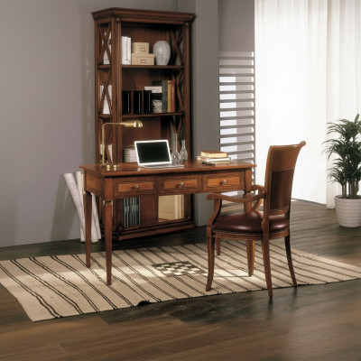 Muebles de madera maciza. Secretaria de oficina escritorio mesa. Mobiliario italiano nuevo.