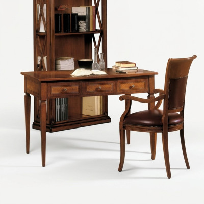 Muebles de madera maciza. Secretaria de oficina escritorio mesa. Mobiliario italiano nuevo.