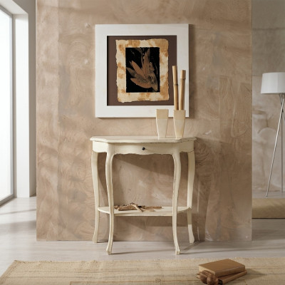 Mueble consola de madera para teléfono de estilo italiano.