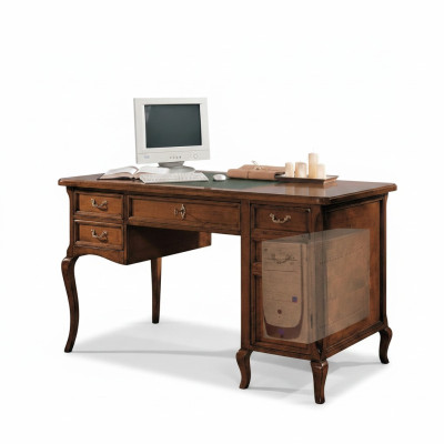 Muebles de oficina diseño antiguo de madera, mesa, secretaria, escritorio.