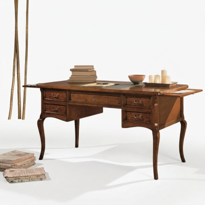 Mesas de madera maciza Escritorio italiano antiguo Secretaría Escritorio inglés