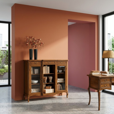 Estantería de libros Mueble clásico de madera para salón Biblioteca Aparador Armario