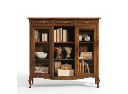 Estantería de libros Mueble clásico de madera para salón Biblioteca Aparador Armario