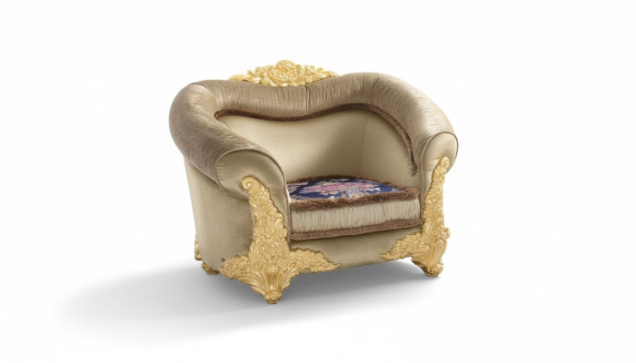 1 sillón de un asiento Diseño Art déco Silla Polster Club Nueva Relax Tela Textil Salón