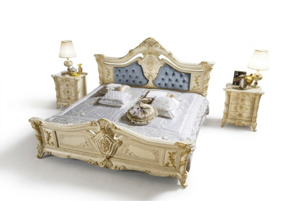 Diseño de muebles Muebles Italia Cama Muebles Cama doble Madera natural Dormitorio