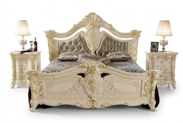 Muebles de Diseño Moderno Cama 2x Mesita de Noche 3 piezas Conjunto de Dormitorio de Lujo