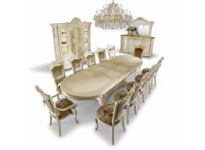 Juego de comedor Grupo de comedor Mesa de madera Juegos completos Mesa de comedor 12 sillas 13 piezas