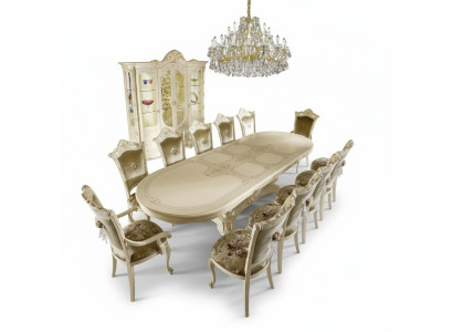 Mesa de comedor de lujo italiano de diseño muebles decoración mesas de madera maciza
