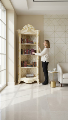 Clásico armario de madera para libros Nuevo, librero, vitrina, armario vitrina.