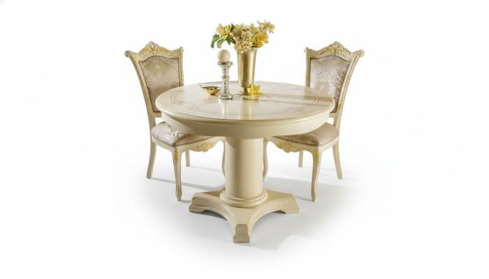 Mesas de estilo barroco y rococó, mesas redondas, muebles nuevos, mesa de comedor clásica redonda