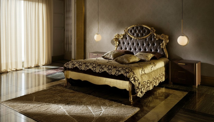 Conjunto de dormitorio cama diseño muebles clásicos de lujo nueva cama 2x mesa de noche 3 piezas.