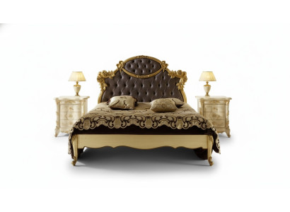 Conjunto de dormitorio cama diseño muebles clásicos de lujo nueva cama 2x mesa de noche 3 piezas.