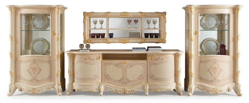 Muebles Estantería italiana Nueva Soporte de televisión de madera maciza.
