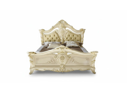 Chesterfield Dormitorio Muebles de estilo barroco Clásico de tela Cama de lujo