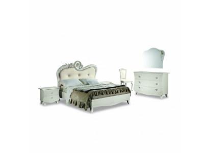 Conjunto completo de cama mesita de noche cómoda diseño nuevo 5 piezas dormitorio.