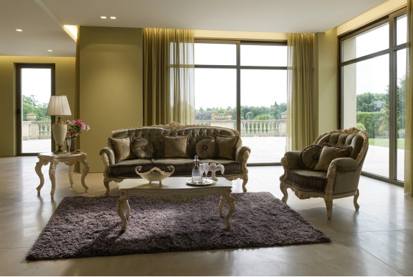Sofá de diseño italiano, conjunto de sofás de 3 plazas + 1 plaza, sofá tapizado conjunto de muebles.