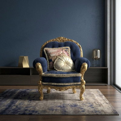 Nuevo sillón sofás sofá clásico textil muebles clásicos lujo sofá de 1 plaza