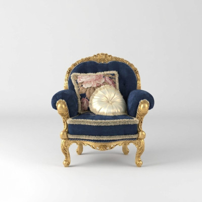 Nuevo sillón sofás sofá clásico textil muebles clásicos lujo sofá de 1 plaza