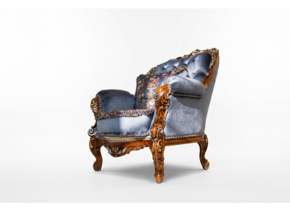 Diseño de lujo Clásico Respaldo tela Sillón 1 plaza Sofá Tapizado Sofás de una plaza