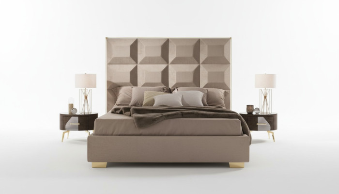Diseño de dormitorio de lujo moderno de mesita de noche de cama 3 piezas set de dormitorio.