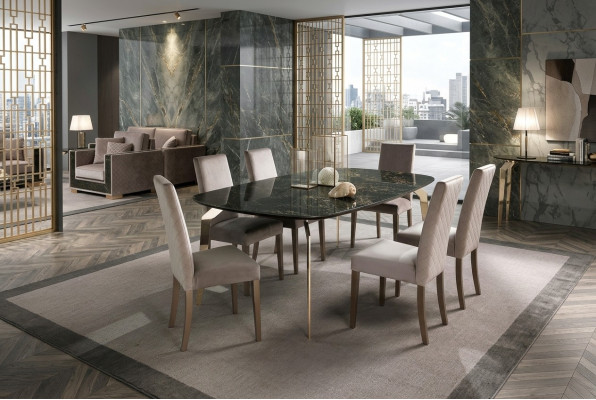 Mesa de comedor negro - Mesas de diseño moderno - Muebles de diseño de lujo - Mesa de comedor cocina