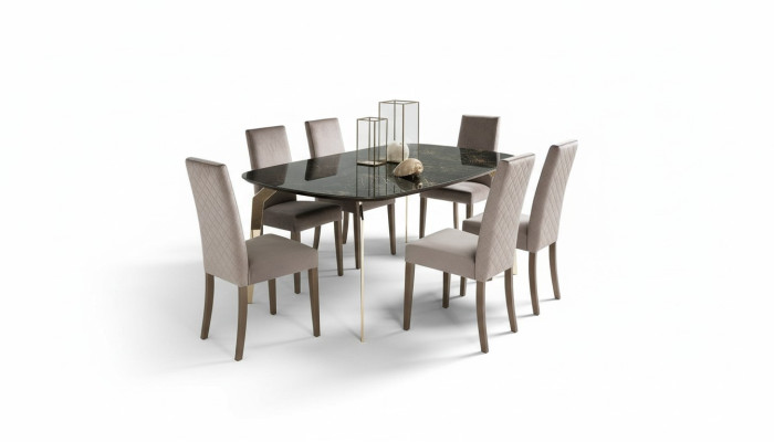 Mesa de comedor negro - Mesas de diseño moderno - Muebles de diseño de lujo - Mesa de comedor cocina