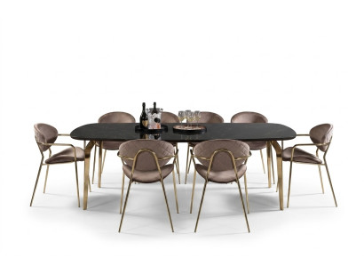 Mesa de comedor muebles de diseño italiano de lujo mesa de comedor mesas de comedor mármol acero inoxidable