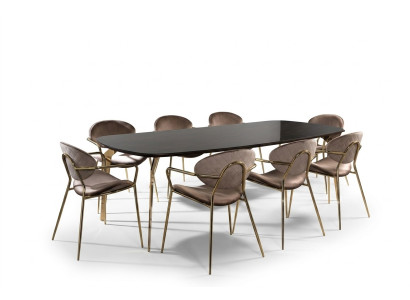 Muebles Conjunto de mesa + 6 sillas Juego de comedor Comedor 7 piezas.