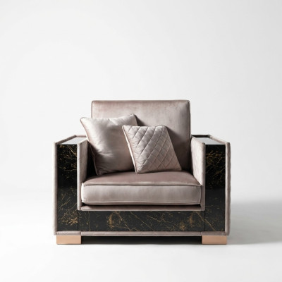 Diseñador de tapicería Textil 1 asiento Cojín Asiento Sofá Nuevo Sillón 120x102cm Sofá