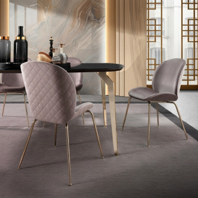 Sillas de comedor de madera Sillón de lujo Beige Sillas de salón de madera nuevos