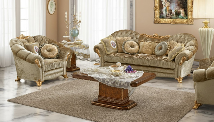 Diseño sofás tapizados tela relax moderno conjunto beige sofá 3+1 plazas