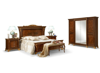 Grupo de lujo a juego Nuevo cama 2x mesita de noche 3 unidades Dormitorio Set