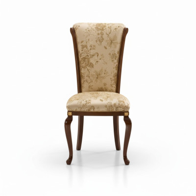 Silla de madera marrón Muebles italianos Tapizado Silla de salón Sillas de lujo Sillón