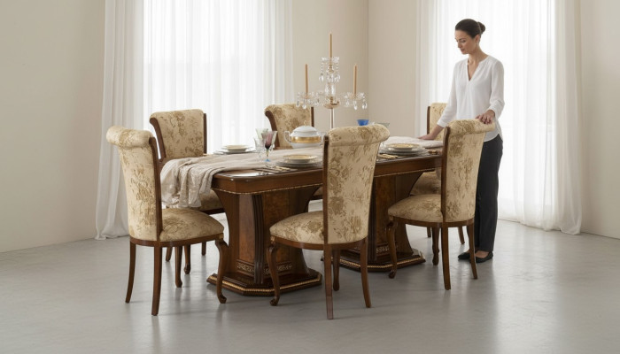 Mesas Muebles Mesa de comedor Estilo antiguo Madera maciza Mesas de comedor italianas Mesa de madera